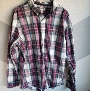 Old Navy slim fit plaid long sleeve shirt